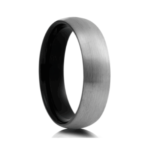 TUNGSTEN & BLACK 6MM BRUSHED RING