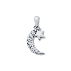 SILVER MOON & STAR PENDANT