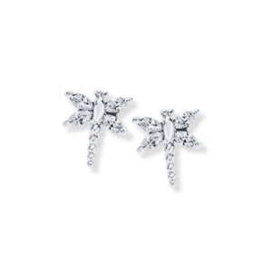 SILVER DRAGON FLY EARRINGS